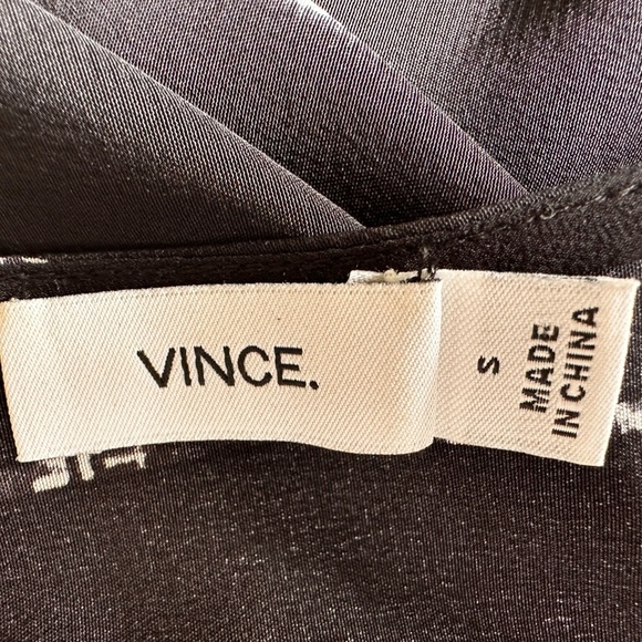 Vince Shadow Stripe V-Neck 100% Silk Tunic Dress - Picture 9 of 16